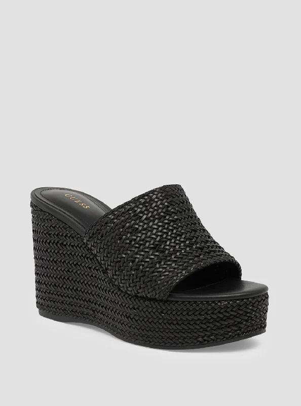 Carbon Fiber Surfboard -Black Yenisa Woven Wedge Sandal