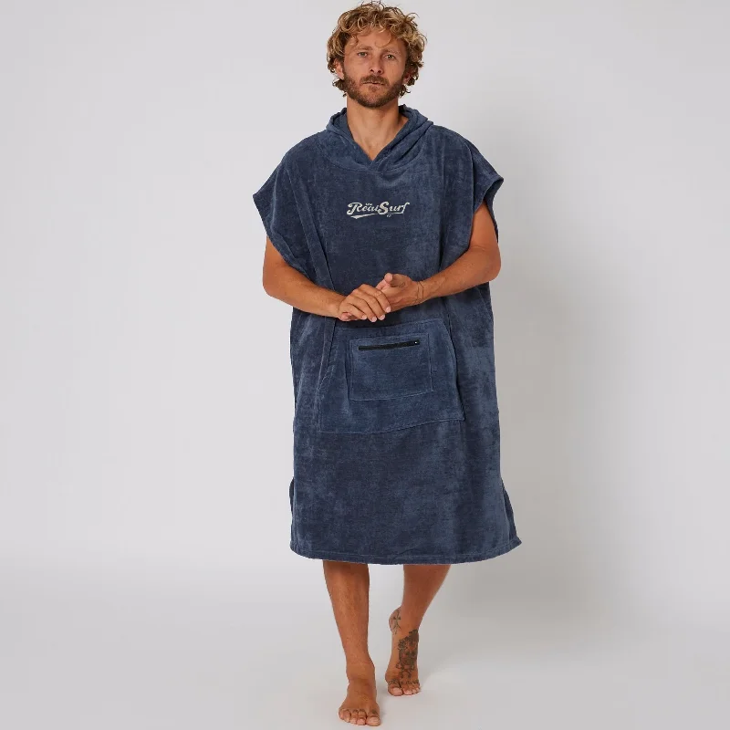 Wetsuit Hood -O&E X REAL SURF ADULT HOODED PONCHO - NAVY