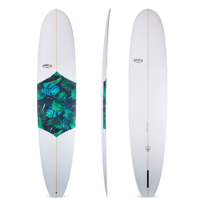 Paddleboard -9'4" Classic Longboard Surfboard Aloha Print Deck Inlay (Poly)