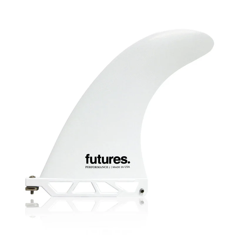 Surfboard Wax Holder -Futures 7" Thermotech Performance White Single Fin