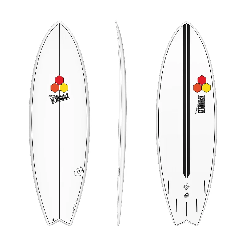 Beginner Surfboard -TORQ CHANNEL ISLANDS POD MOD 6'6" WHITE X-LITE 47.6L FUTURES