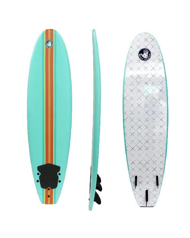 Surfing Towel -Daily 7'6" Soft-Top Surfboard with Removable Fins