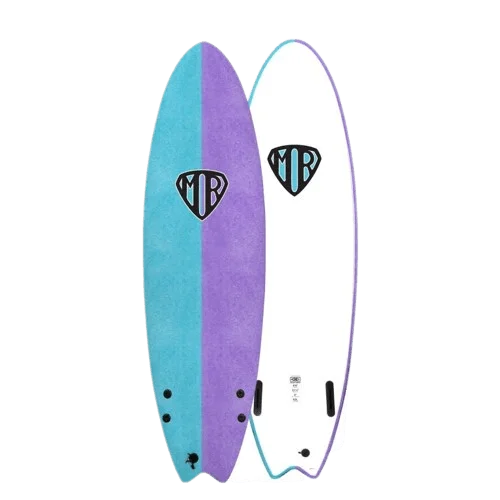 Surfboard Hitch Rack -Ocean + Earth 6’6 Mr Ezi Rider Twin Fin Softboard Violet