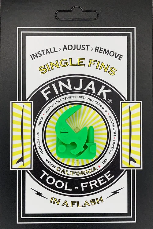 Surfing Helmet -Finjak Tool Free Fin Clamp-Green Flash