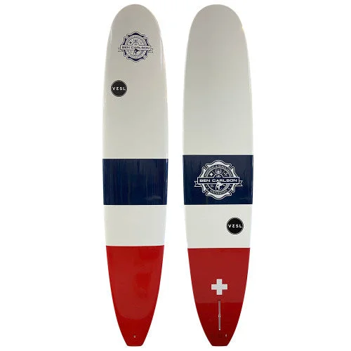 Fish Surfboard -9'6" VESL Surfboard Single Fin Longboard Ben Carlson