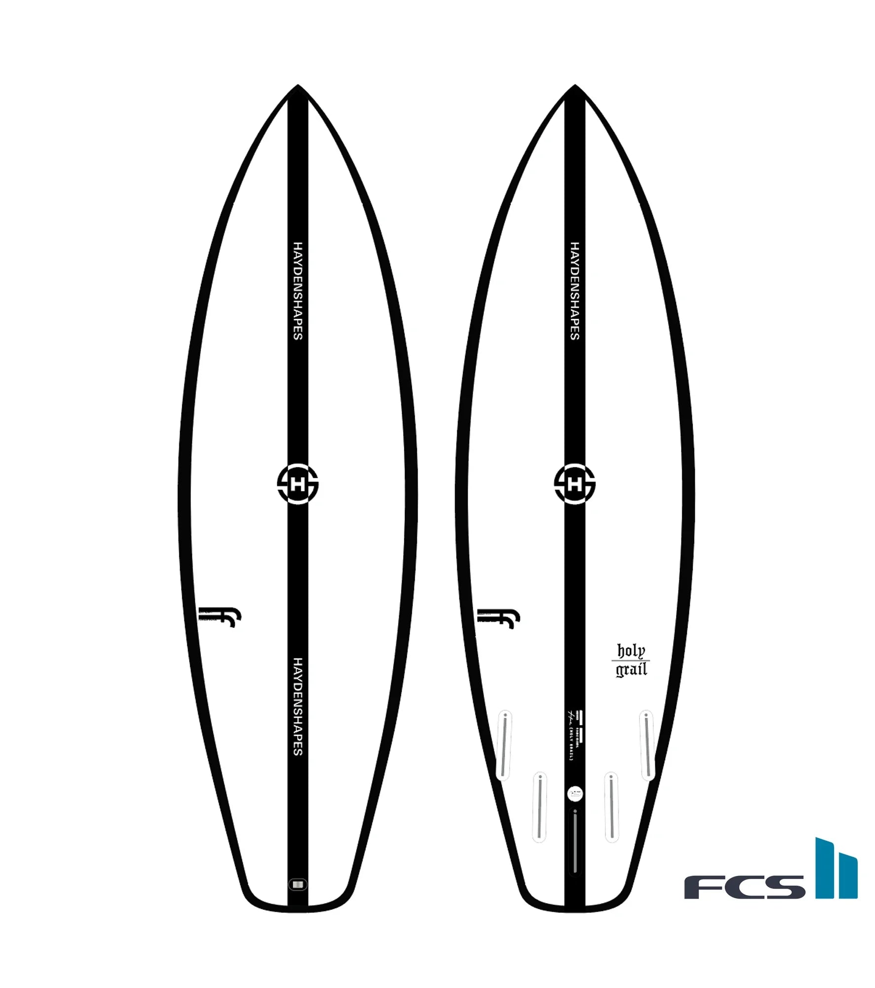 Surfboard Float -Haydenshapes Holy Grail FF - FCS II - 5 Fin