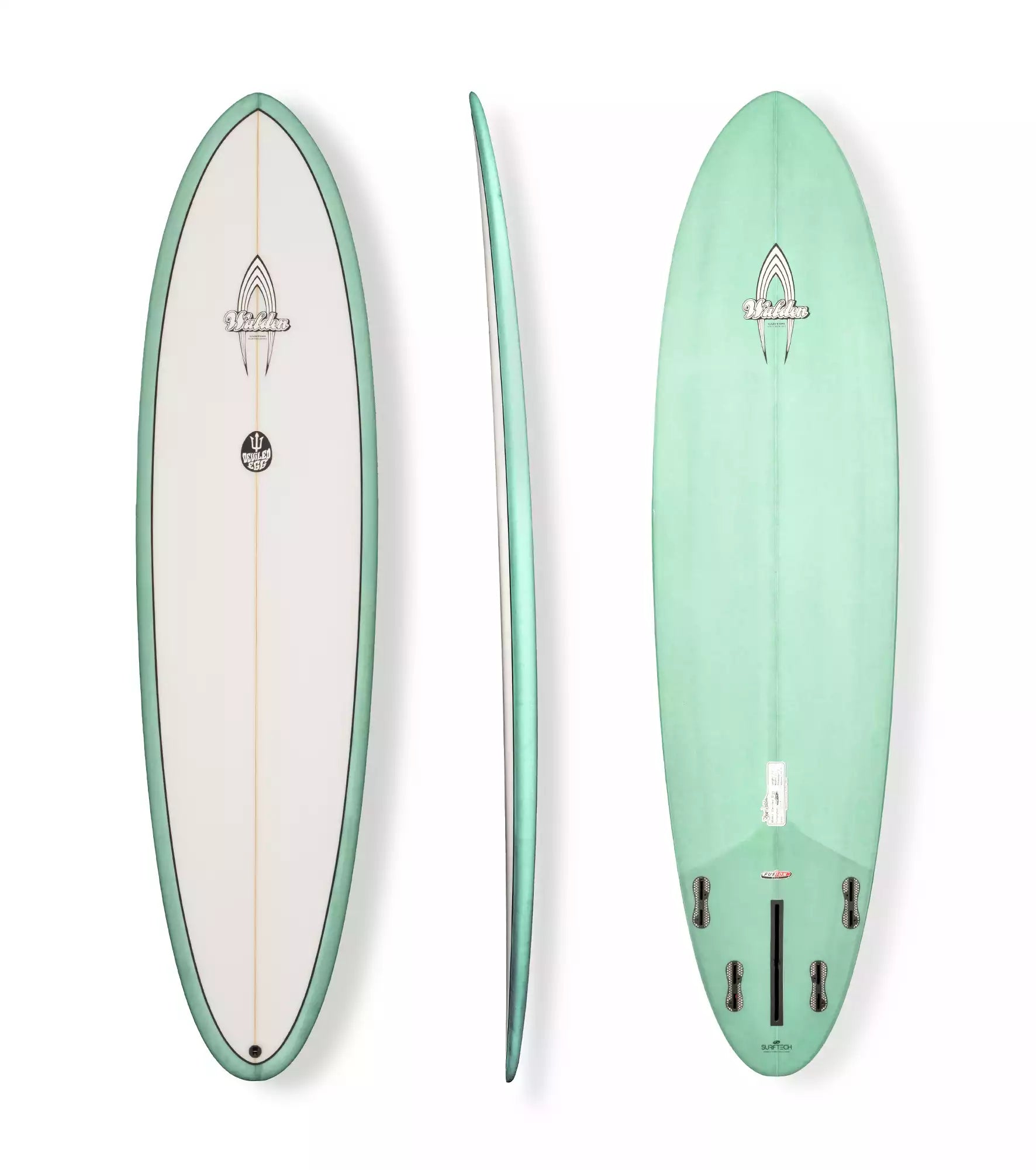 Surfing Water Bottle -Walden Deviled Egg - Trueride PU - FCS II - 4 + 1 Fin