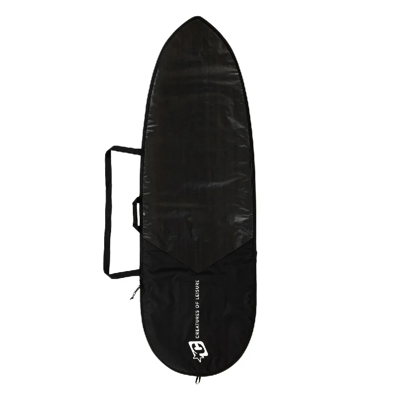 Surfing Helmet -Creatures of Leisure board bag - Fish Icon Lite : Black Silver Hybrid/Fun