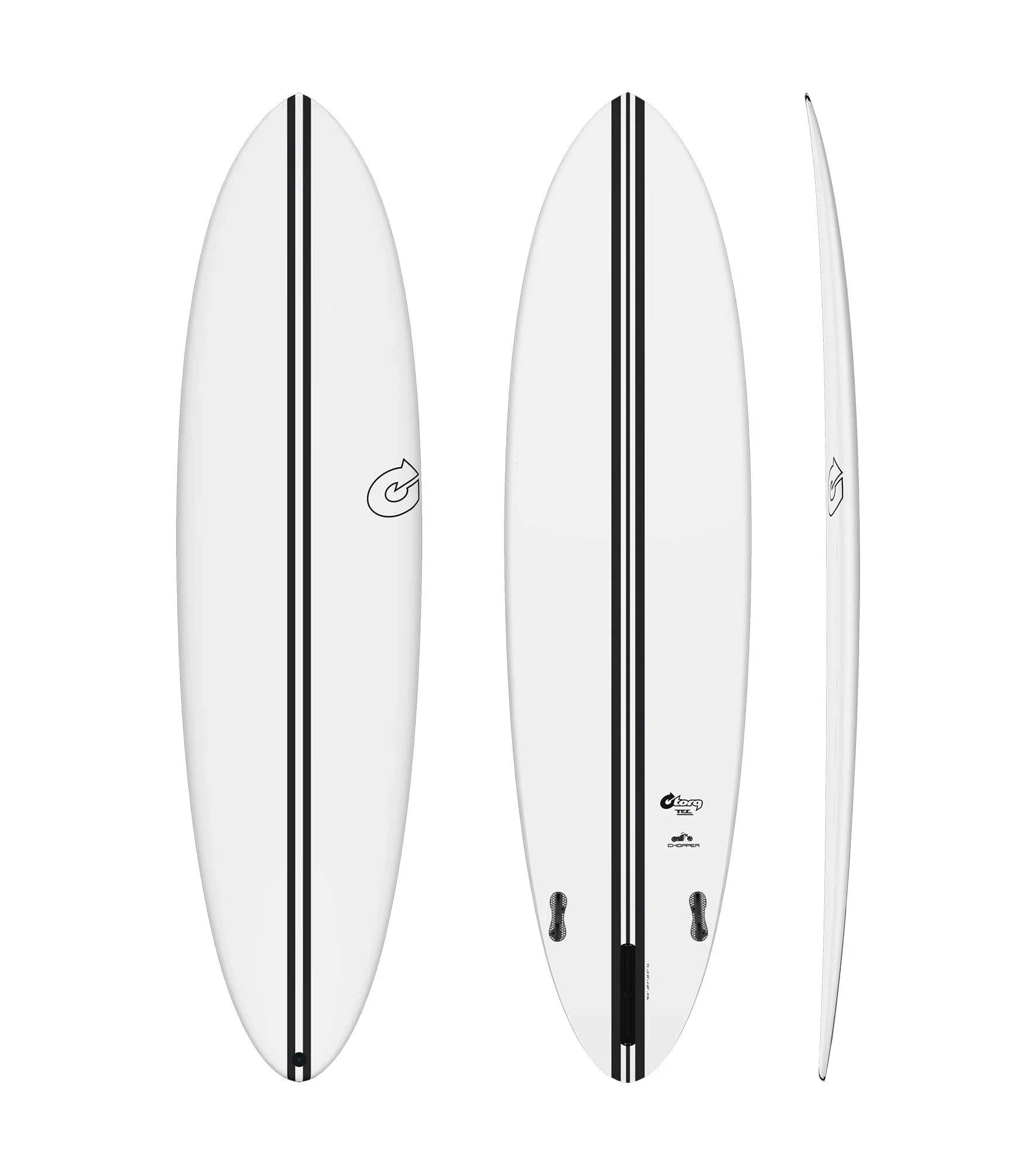 Longboard Surfboard -Torq Chopper TEC - FCS II - 2 + 1 Fin