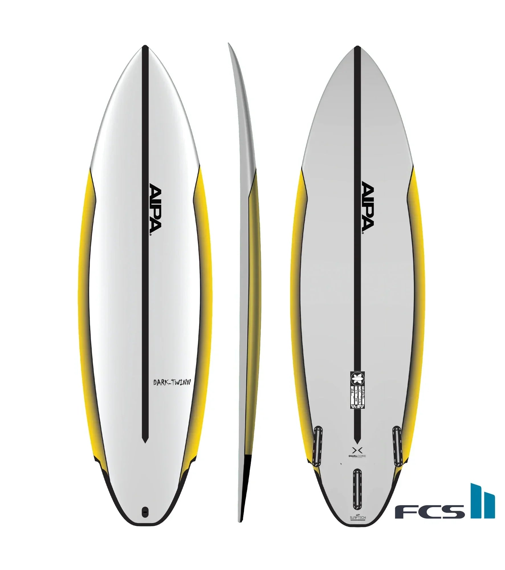 Beach Mat -Aipa Dark Twinn - Dual Core - FCS II - 3 Fin