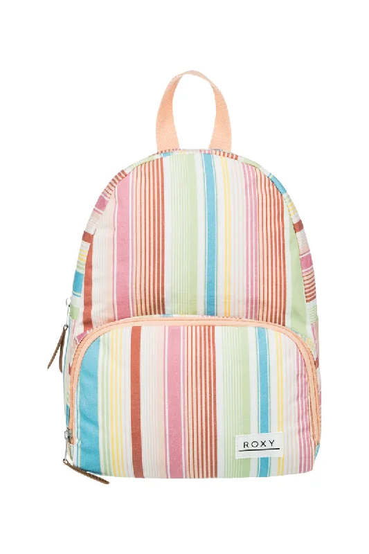 Surfboard Shaping Tool -Roxy Always Core Canvas 8L Extra Small Backpack - White Salty Stripe