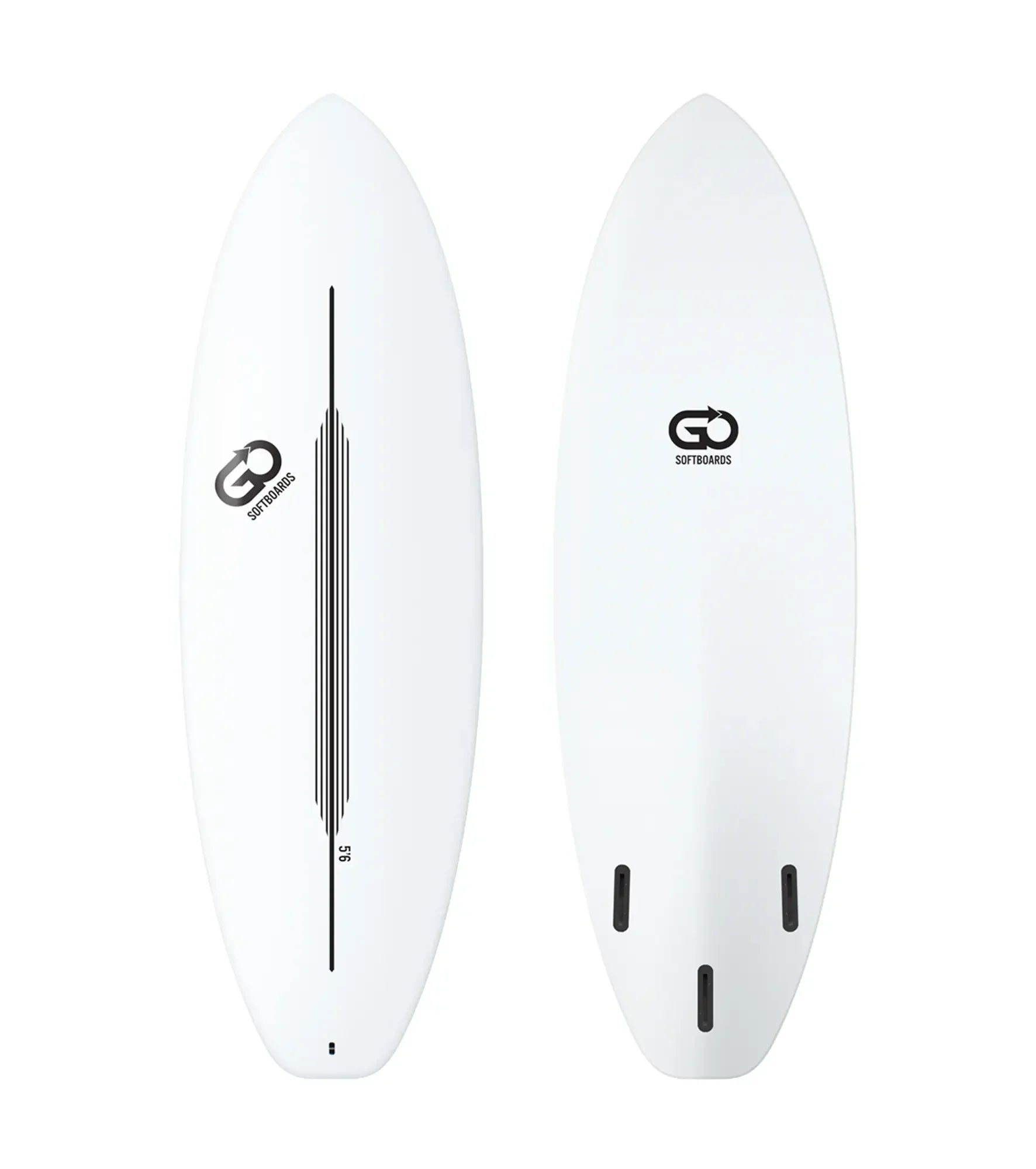 Surfboard Fins Set -GO Softboards Surf Range - Fiber Tech - 3 Fin