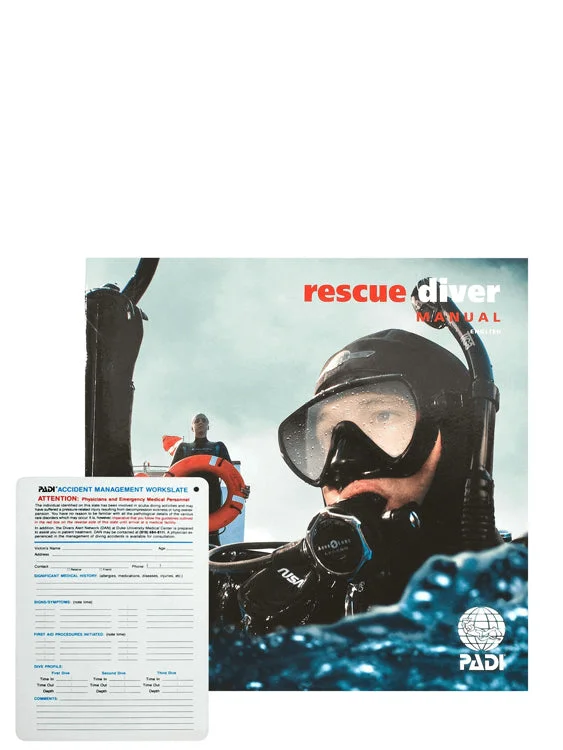 Waterproof Surf Gloves -PADI Course Manual: Rescue Diver Course w/ Accident Management Work Slate