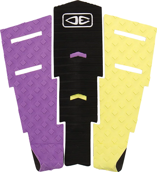 Surf Trainer -O&E Ocean & Earth Dakoda Walters 3 PIECE Tail Pad Black/Purple/Yellow