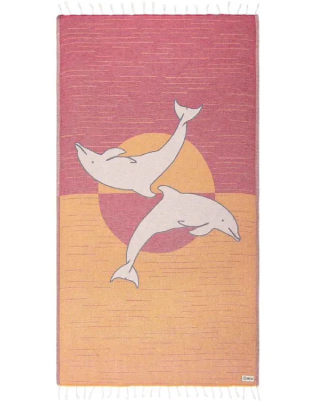 Foldable Surfboard -Sand Cloud Sunset Dolphins Beach Towel