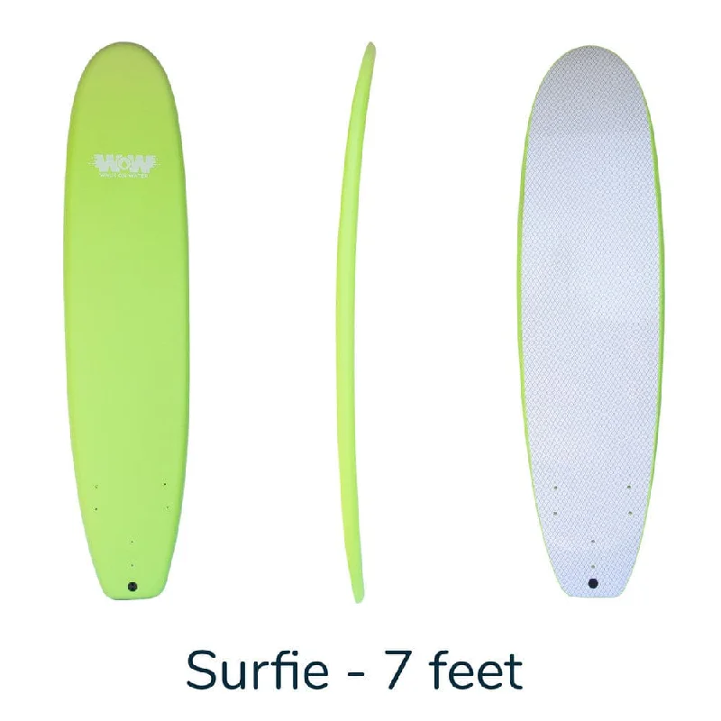 Surfboard Fin Box -WOW 7 Foot Foam Surfboard/ Green