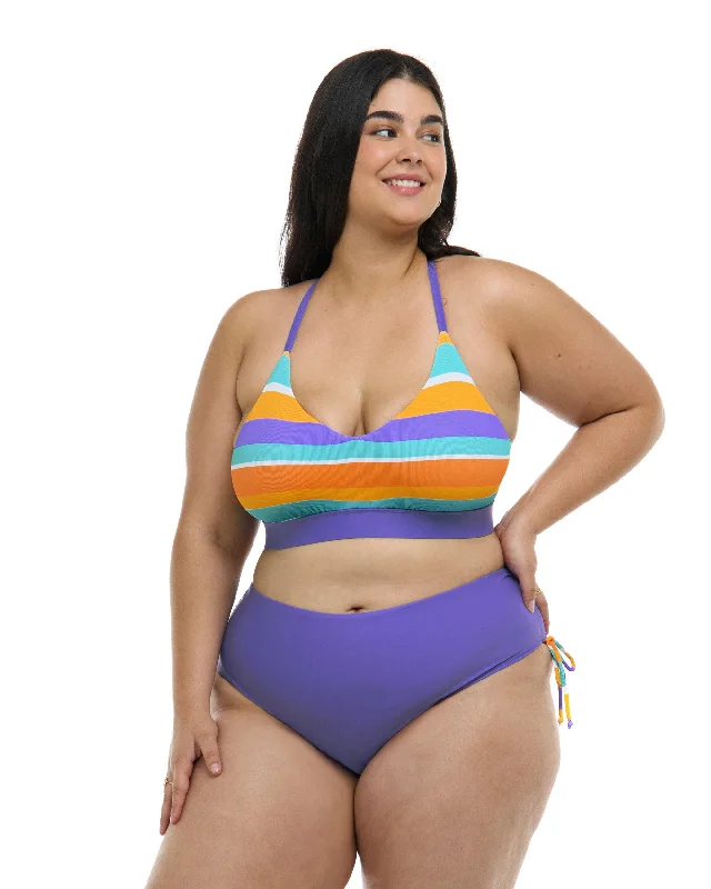 Adjustable Wetsuit -Harmony Ruth Plus Size Fixed Triangle Swim Top - Multi / Harmony