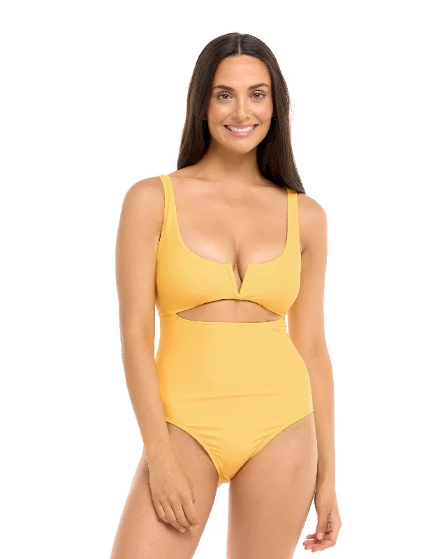 Surfing Sunglasses -Smoothies Eli One-Piece Swimsuit - Canary