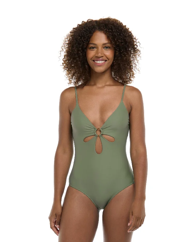 Beginner Surfboard -Smoothies Maddie One-Piece Tank Swimsuit - Cactus