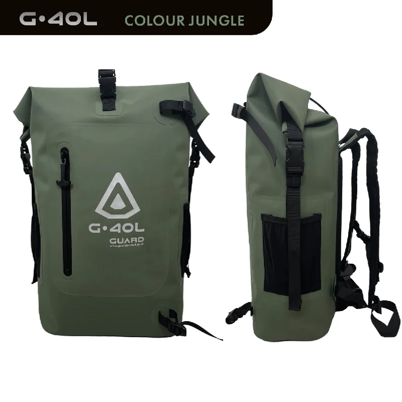 Surfboard Leash -GUARD® G.40L 100% Waterproof Surfing Backpack - Jungle