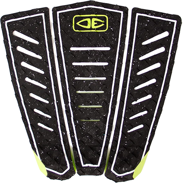 Surfboard Repair Kit -O&E Ocean & Earth Kanoa Signature 3 PIECE Tail Pad Black/Lime