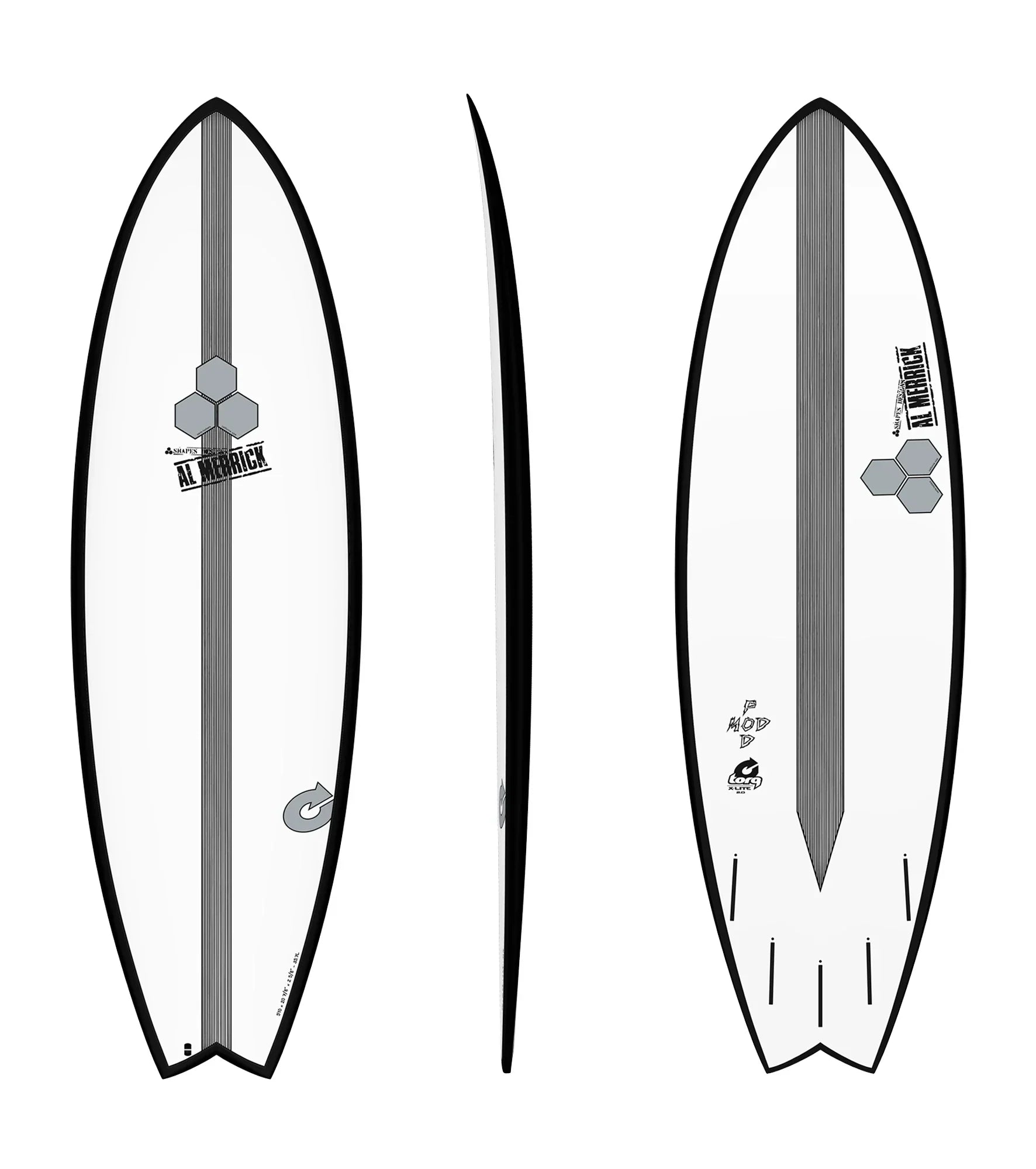 Surfboard Wax Holder -Channel Islands Pod Mod - Torq X-Lite - Futures - 5 Fin