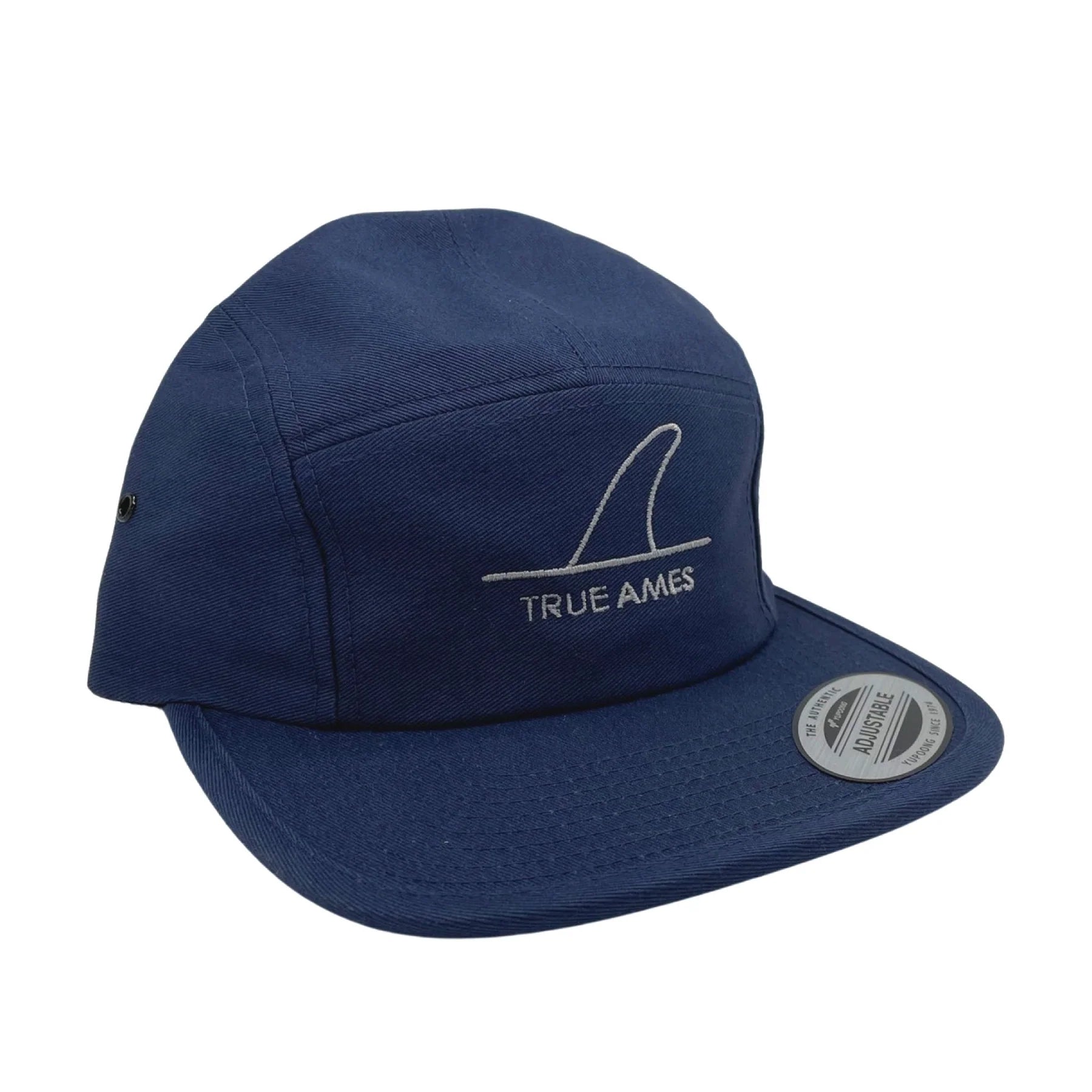 Surfing Hat -TRUE AMES FIN LOGO CAMP HAT - PLASTIC BUCKLE - NAVY