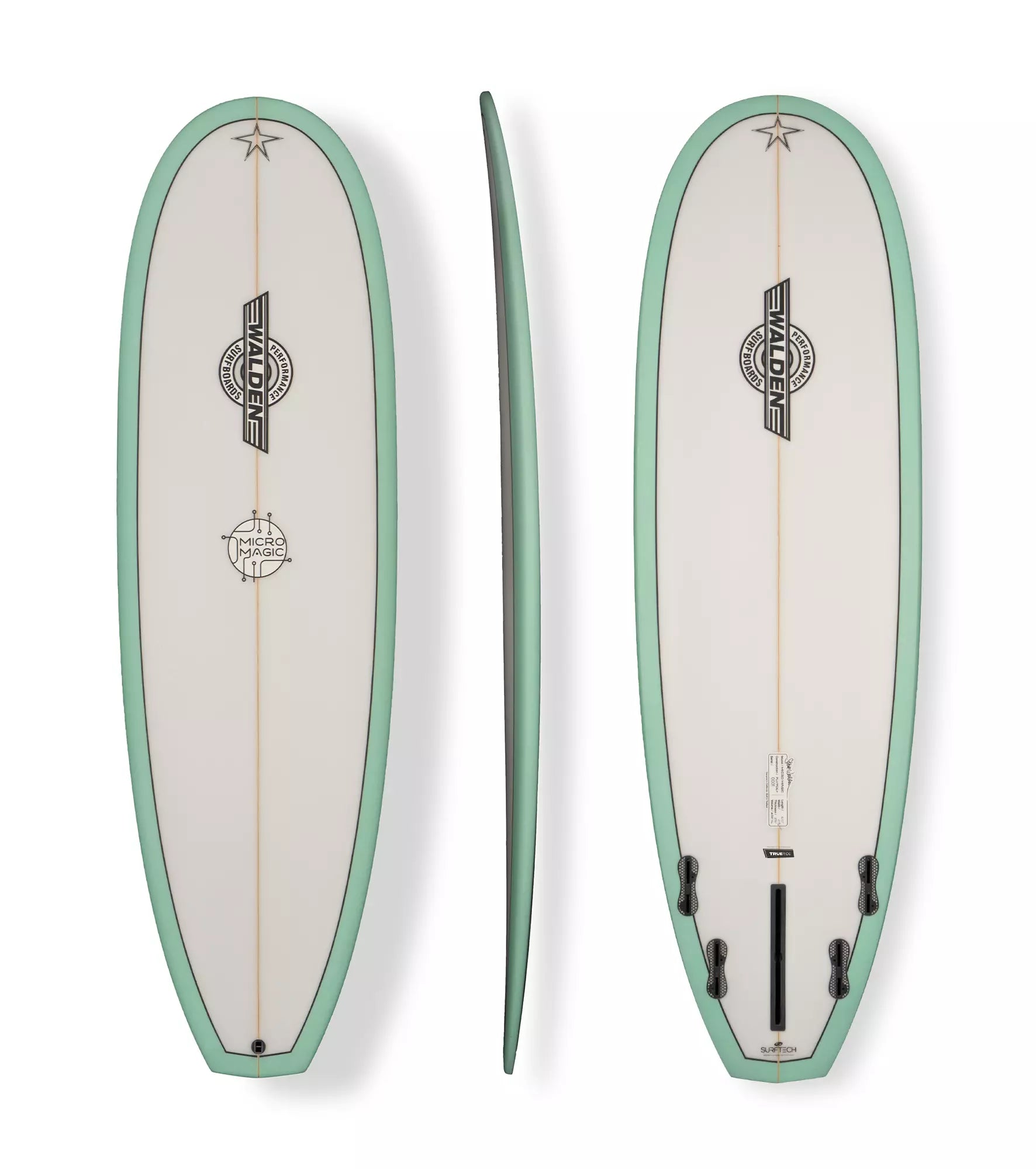 Premium Surfboard -Walden Micro Magic - Trueride PU - FCS II - 4 + 1 Fin