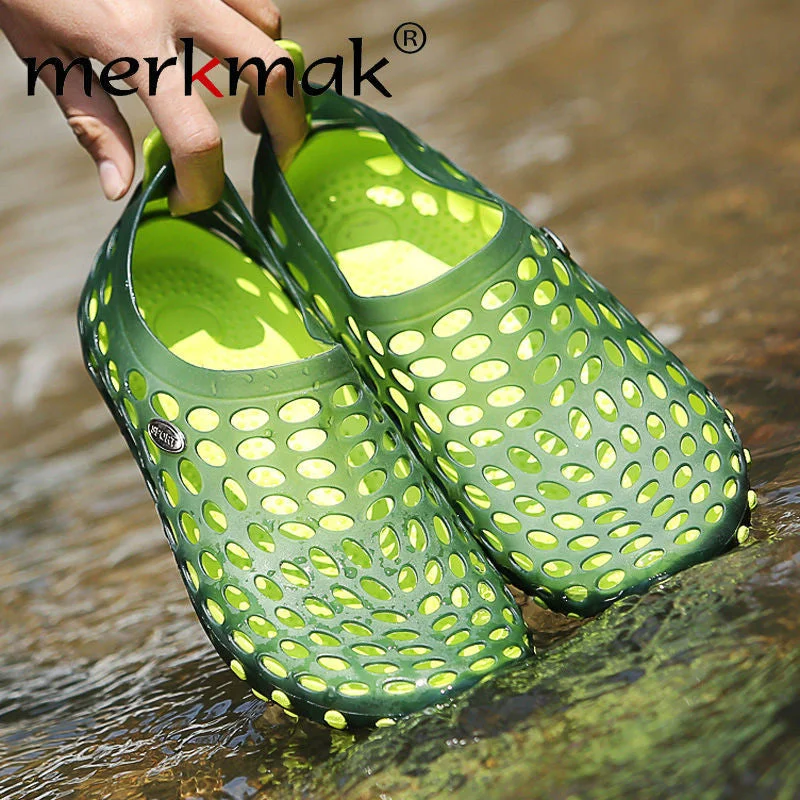 Custom Surfboard -Merkmak 2016 Mens Sandals Breathable Summer Soft Flats Driving Chaussure Homme Fretwork Water Fishing Shoes Zapatos Masculino