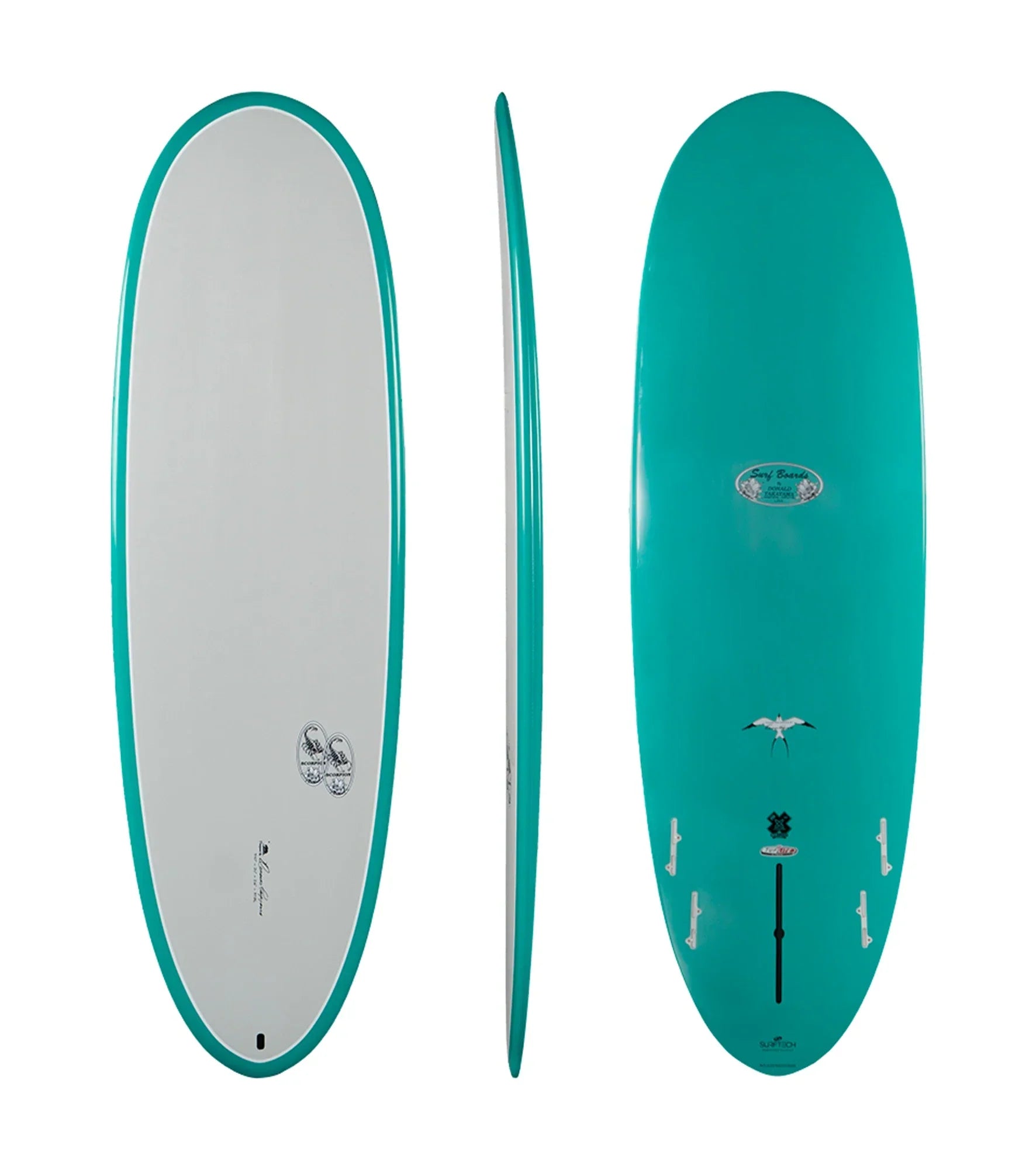 SUP Surfboard -Takayama Scorpion 2 - Tuflite V-Tech - FCS II - 4 + 1 Fin