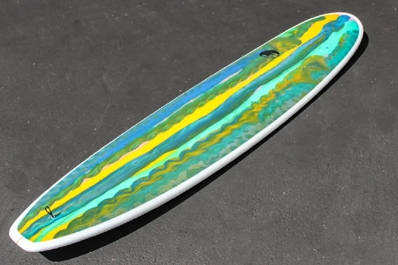 Surfboard Cleaning Kit -9' Ultimate Longboard Surfboard Rainbow Oside Abstract (Poly)