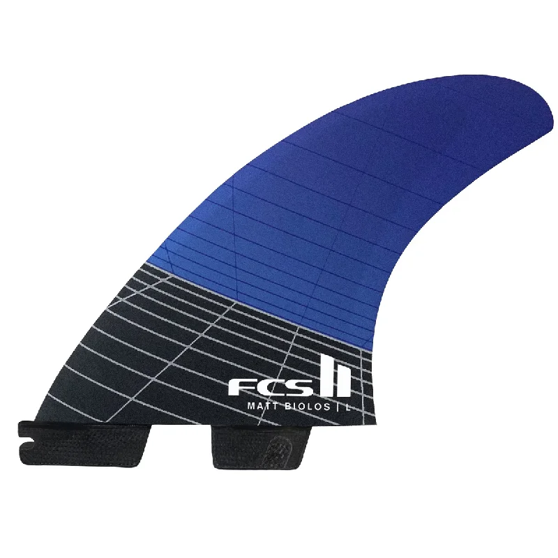 Carbon Fiber Surfboard -FCS II MATT BIOLOS TRI PC CARBON LARGE - BLUE