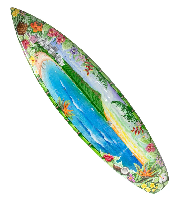 Surf Trainer -Surfboard "Aloha Waikiki" #101 by Zoe Babits