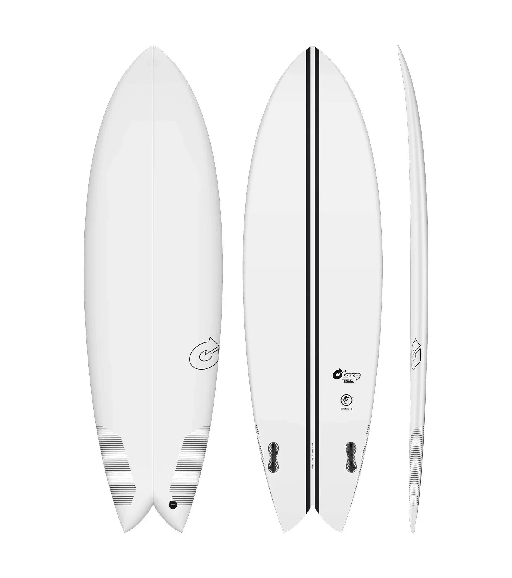 Surfing Stickers -Torq Twin Fish TEC - FCS II - 2 Fin