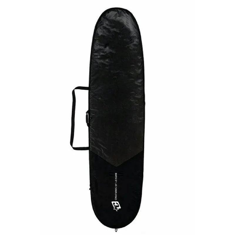 Surfing Gloves -Creature of Leisure board bag - LONGBOARD ICON LITE (with fin slot) : Black Silver