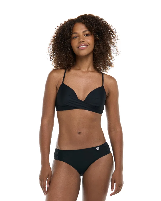 Surf Trainer -Smoothies Kerry Fixed Triangle Bikini Top - Black