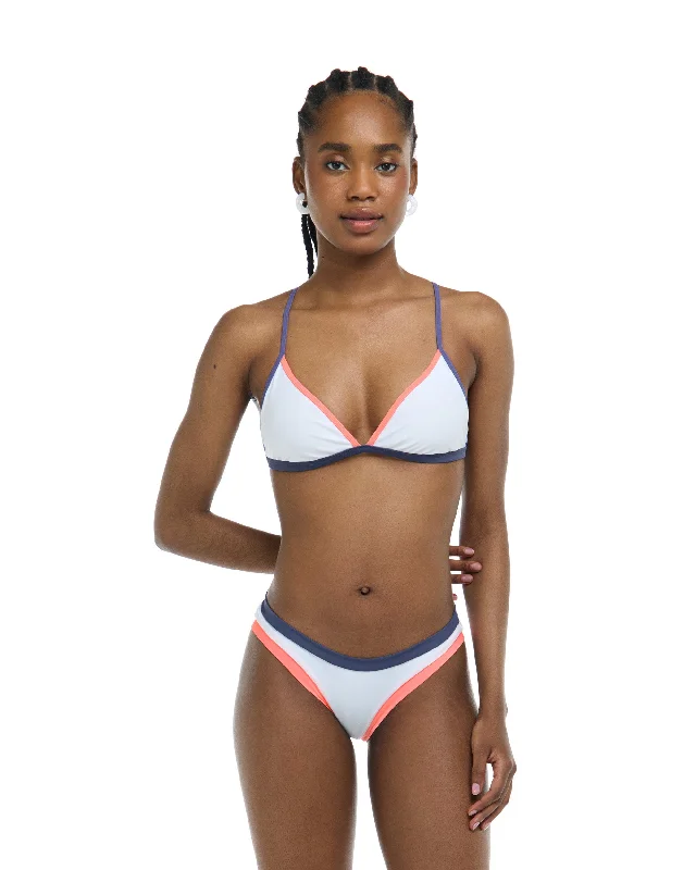 Rash Guard -Vibration Evelyn Fixed Triangle Bikini Top - Snow / Vibration