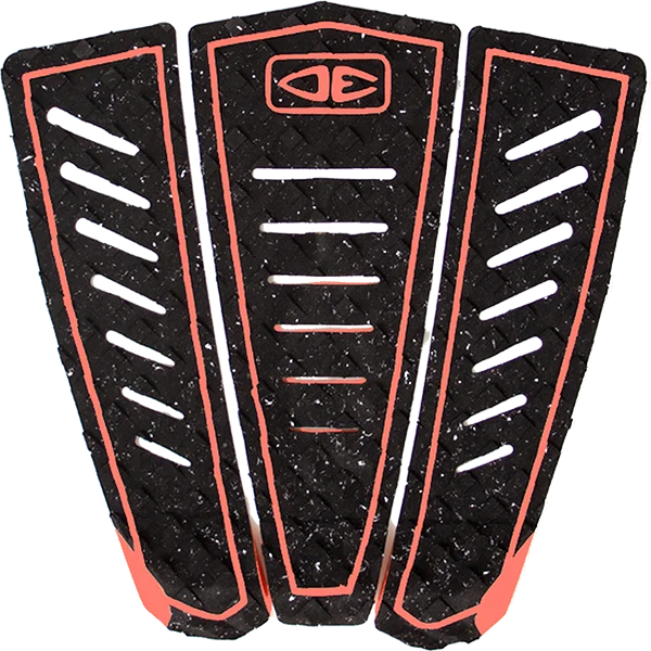 Custom Surfboard -O&E Ocean & Earth Kanoa Signature 3 PIECE Tail Pad Black/Coral