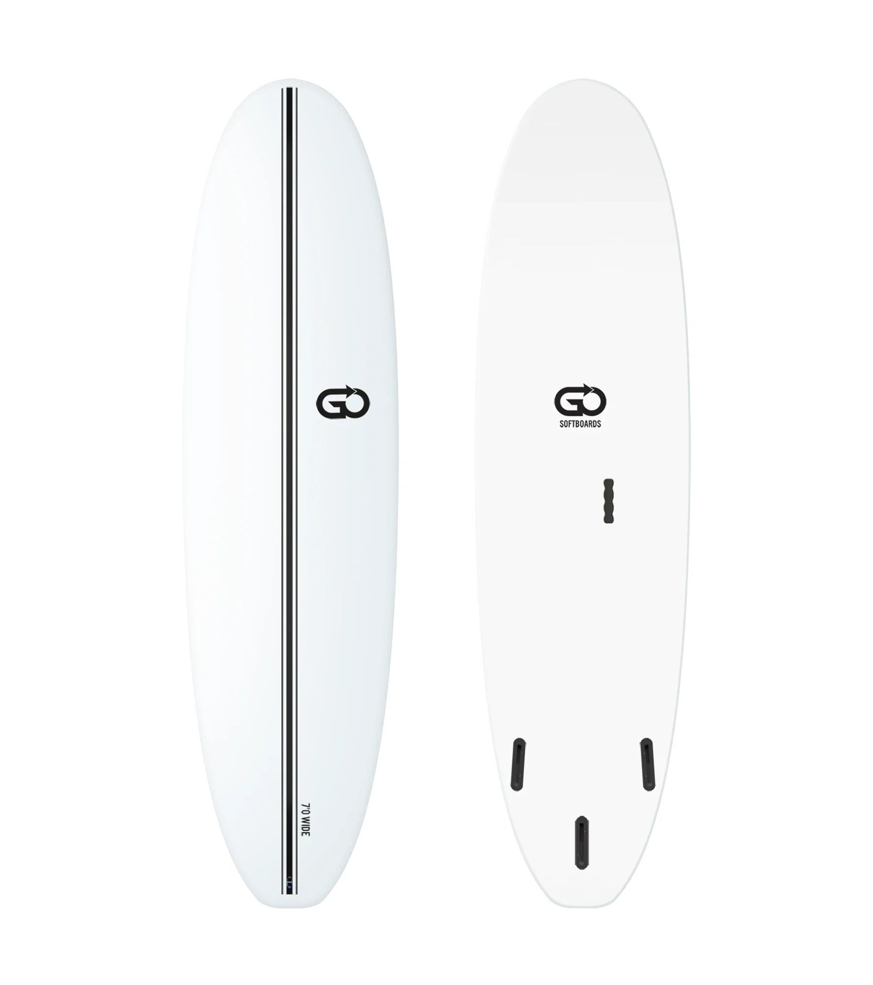 Surfboard Float -GO Softboards Surf Wide Range - Fiber Tech - 3 Fin