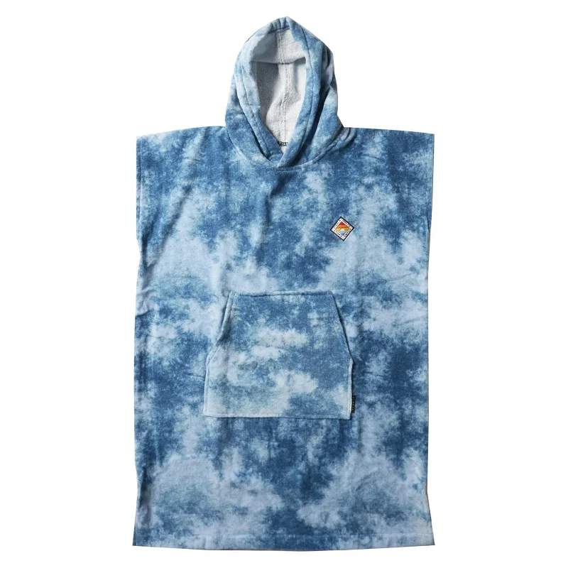 Wetsuit Boots -VISSLA YOUTH CHANGING PONCHO - BLUE TIE DIE