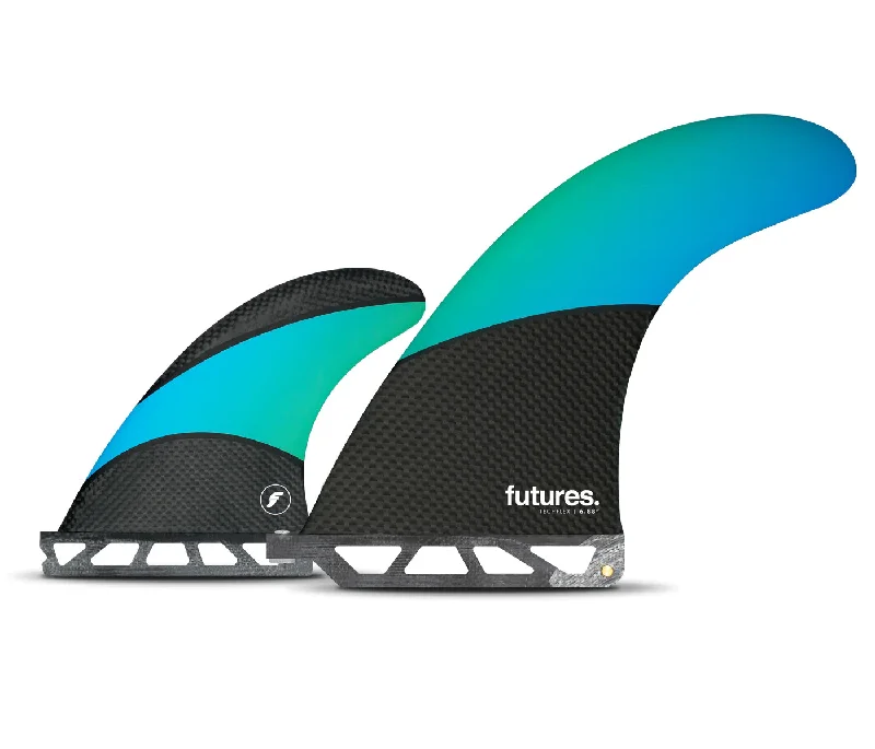 Wave Paddle -Futures LongBoard Techflex 2+1 Fin Set Blue/Green