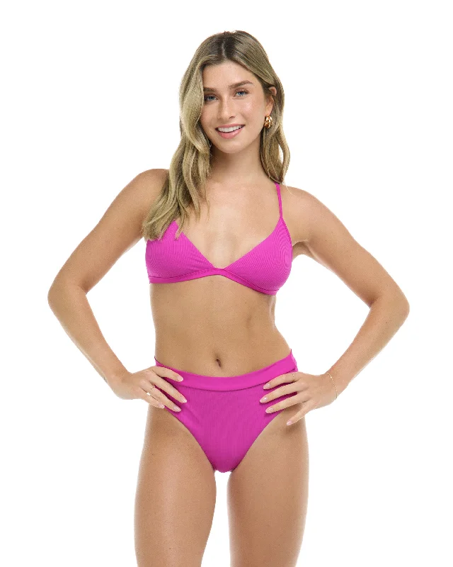 Surfboard Fins -Ibiza Evelyn Fixed Triangle Bikini Top - Fuchsia