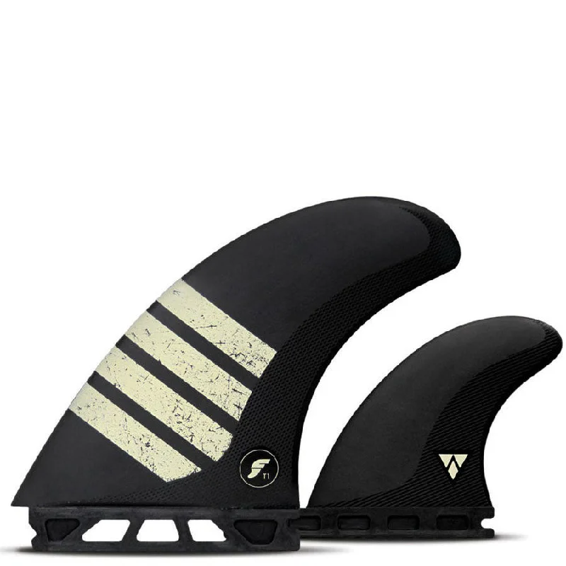 Surfboard Fin Box -Futures FT1 Alpha Series Twin+1 Fin Set - Carbon/Tan