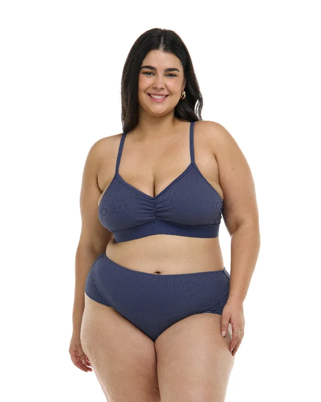 Surf Shoes -Ibiza Drew Plus Size Fixed Triangle Bikini Top - Dusk