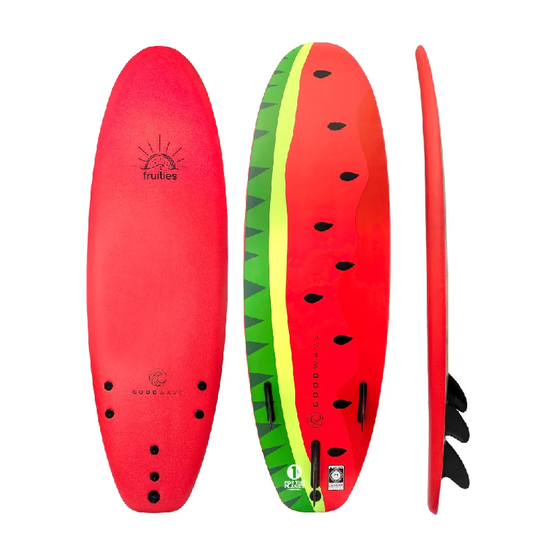 Longboard Surfboard -Good Wave 5'6" Fruities Foam Surfboard - Watermelon