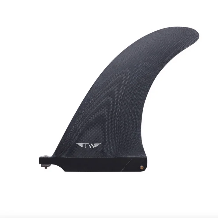 Surfboard Carriers -Tyler Warren Raked Single Fin - 8 inches, Black