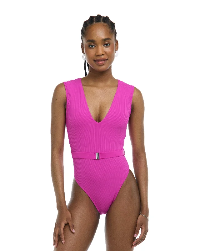 Spring Suit Wetsuit -Ibiza Ezry One-Piece Swimsuit - Fuchsia