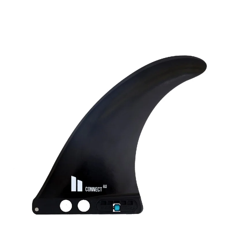 Surfboard Fins Set -FCS II CONNECT GF BLACK 9" LONGBOARD FIN