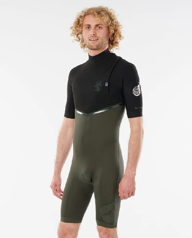 Surfboard Fins -Rip Curl E Bomb Zip Free SS Spring Suit - Black Olive