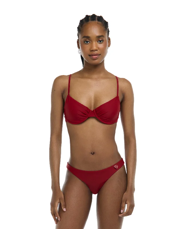 Paddleboard Leash -Smoothies Alice Underwire Bikini Top - Cranberry